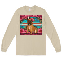 Mushroom french bulldog floral Long Sleeve Tee - Artiststas