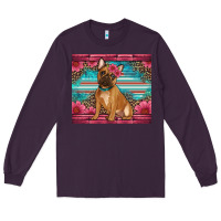 Plum french bulldog floral Long Sleeve Tee - Artiststas