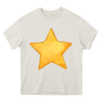 Cream yellow star Heavy Core Tee - FaDigitalArtStudio