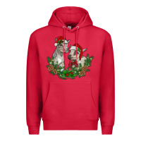 Cardinal christmas baby goats Premium Hoodie - RanaPortraitStore