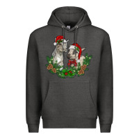 Charcoal Heather christmas baby goats Premium Hoodie - RanaPortraitStore