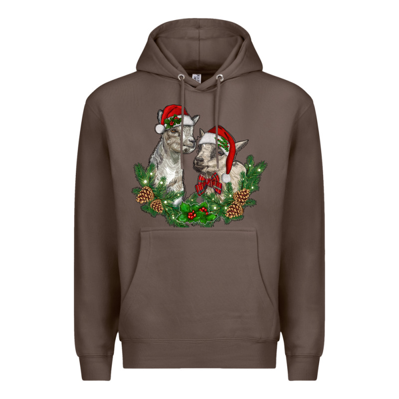 Christmas Baby Goats Premium Hoodie by RanaPortraitStore | Teevron