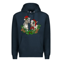 Navy christmas baby goats Premium Hoodie - RanaPortraitStore