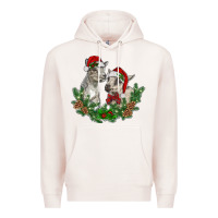 Pale Pink christmas baby goats Premium Hoodie - RanaPortraitStore