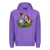 Purple christmas baby goats Premium Hoodie - RanaPortraitStore