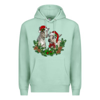 Seafoam christmas baby goats Premium Hoodie - RanaPortraitStore