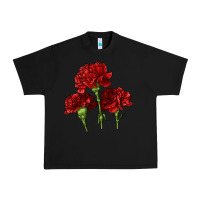 Black Scarlet Red Carnation Illustrations Urban Heavy Tee - LillyAllenDesigns