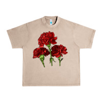 French Oak Scarlet Red Carnation Illustrations Urban Heavy Tee - LillyAllenDesigns
