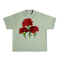 Oil Green Scarlet Red Carnation Illustrations Urban Heavy Tee - LillyAllenDesigns