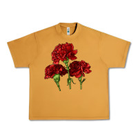 Scarlet Red Carnation Illustrations Urban Heavy Tee | Teevron