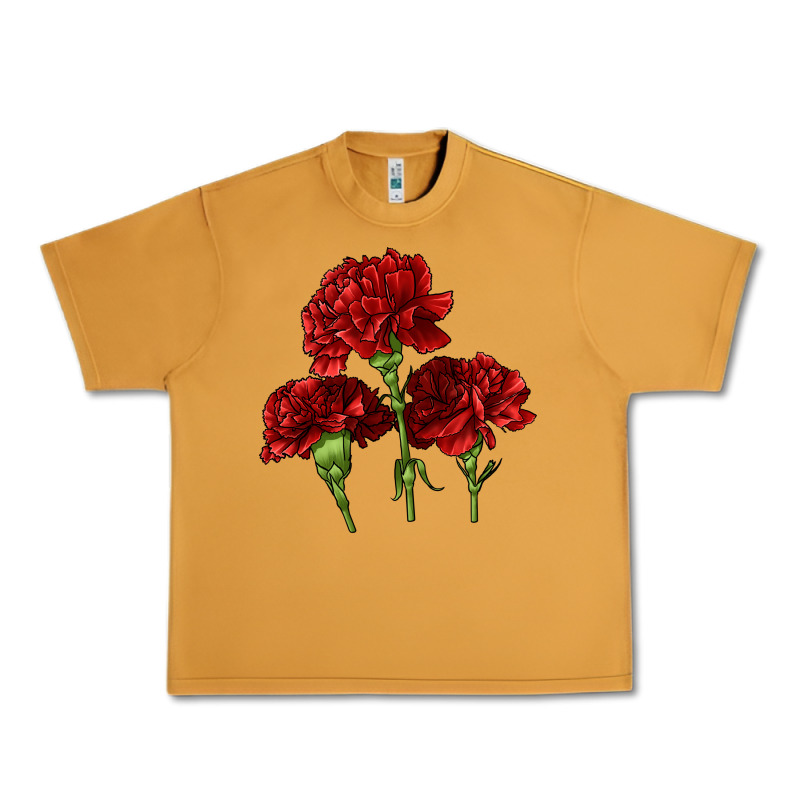 Scarlet Red Carnation Illustrations Urban Heavy Tee by LillyAllenDesigns | Teevron