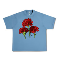 Pebble Blue Scarlet Red Carnation Illustrations Urban Heavy Tee - LillyAllenDesigns