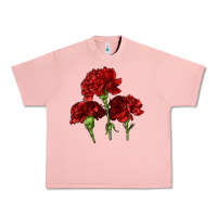 Salmon Scarlet Red Carnation Illustrations Urban Heavy Tee - LillyAllenDesigns