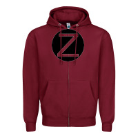 Burgundy zeerba logo redimension v2 Zipper Hoodie - chombo
