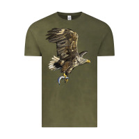 Vintage Olive American White Sea Eagle Vintage Tee - LillyAllenDesigns