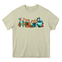 Mossy Winter Coffee Cups Heavy Core Tee - FaDigitalArtStudio