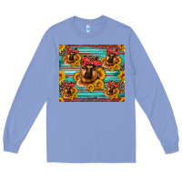 Colony Blue german shepherd with sunflowers Long Sleeve Tee - Artiststas