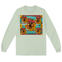 Matcha german shepherd with sunflowers Long Sleeve Tee - Artiststas