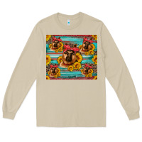 Mushroom german shepherd with sunflowers Long Sleeve Tee - Artiststas