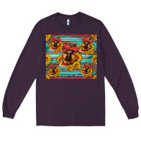 Plum german shepherd with sunflowers Long Sleeve Tee - Artiststas