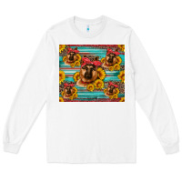White german shepherd with sunflowers Long Sleeve Tee - Artiststas