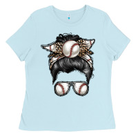 Baby Blue baseball mom Ladies Tee - RacoonDesign