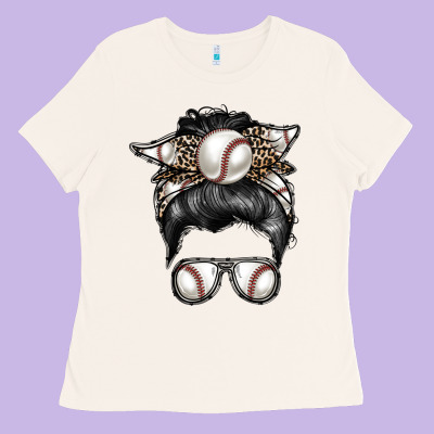 Baseball Mom Ladies Tee Designed By Racoondesign