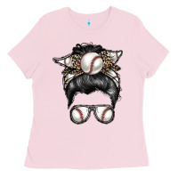 Bubblegum Pink baseball mom Ladies Tee - RacoonDesign