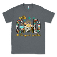 Charcoal Heather with god all things are possible with baby jesus bbs Classic Tee - BundleAndBundleShop