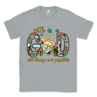 Heather Grey with god all things are possible with baby jesus bbs Classic Tee - BundleAndBundleShop