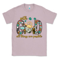 Lilac with god all things are possible with baby jesus bbs Classic Tee - BundleAndBundleShop