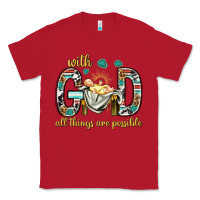 Red with god all things are possible with baby jesus bbs Classic Tee - BundleAndBundleShop