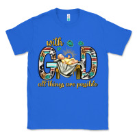 True Royal with god all things are possible with baby jesus bbs Classic Tee - BundleAndBundleShop