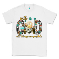 White with god all things are possible with baby jesus bbs Classic Tee - BundleAndBundleShop