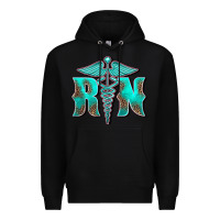 Black registered medical symbol nurse Premium Hoodie - BarkalooDesign