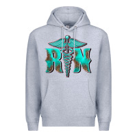 Heather Grey registered medical symbol nurse Premium Hoodie - BarkalooDesign