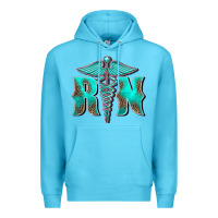 Ocean Blue registered medical symbol nurse Premium Hoodie - BarkalooDesign