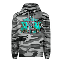 Slate Camo registered medical symbol nurse Premium Hoodie - BarkalooDesign