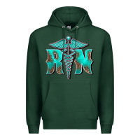 Sports Green registered medical symbol nurse Premium Hoodie - BarkalooDesign