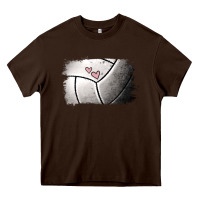 Chocolate Brown Volleyball Brushstroke Heavy Core Tee - RanaPortraitStore