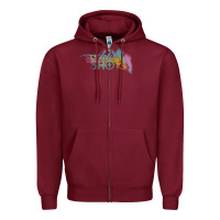Burgundy artist shot Zipper Hoodie - chombo