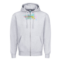 Heather Grey artist shot Zipper Hoodie - chombo