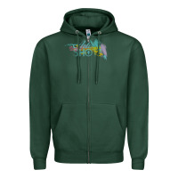 Sports Green artist shot Zipper Hoodie - chombo