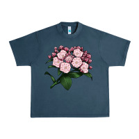 Midnight Navy Mountain Laurel Flower Illustrations Urban Heavy Tee - LillyAllenDesigns