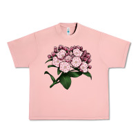 Salmon Mountain Laurel Flower Illustrations Urban Heavy Tee - LillyAllenDesigns