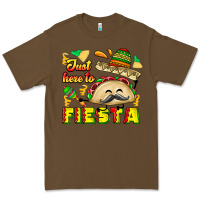 Cacao Just Here To Fiesta Premium Tee - CowhideDigitalArt