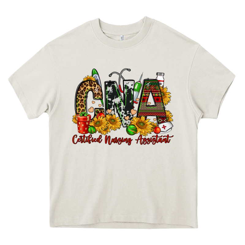 Christmas Cna Certified Nursing Assistant Heavy Core Tee by FaDigitalArtStudio | Teevron