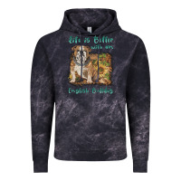 Cloud Black life is better with a english bulldog Vintage Hoodie - BarkalooDesign