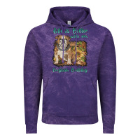 Cloud Purple life is better with a english bulldog Vintage Hoodie - BarkalooDesign