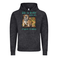 Vintage Black life is better with a english bulldog Vintage Hoodie - BarkalooDesign